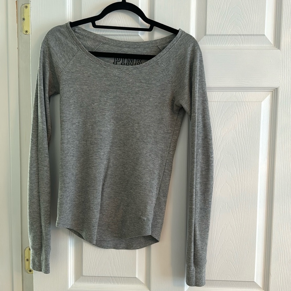 Grey waffle long sleeve